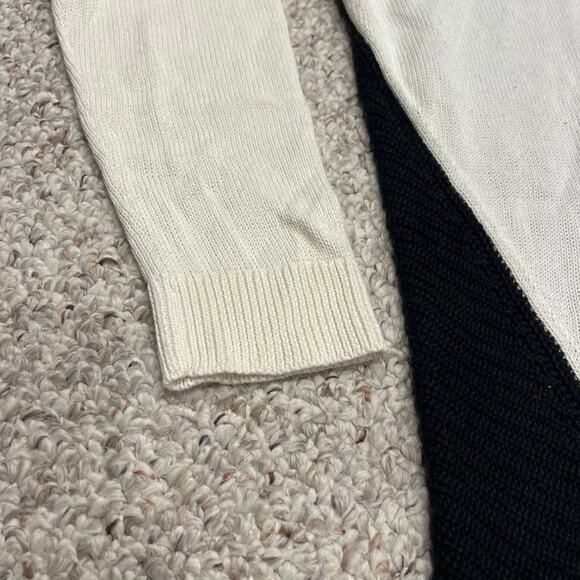 Lauren Ralph Lauren Colorblock Elliptical Hem High Low Sweater Sz M Oversized - Picture 2 of 7